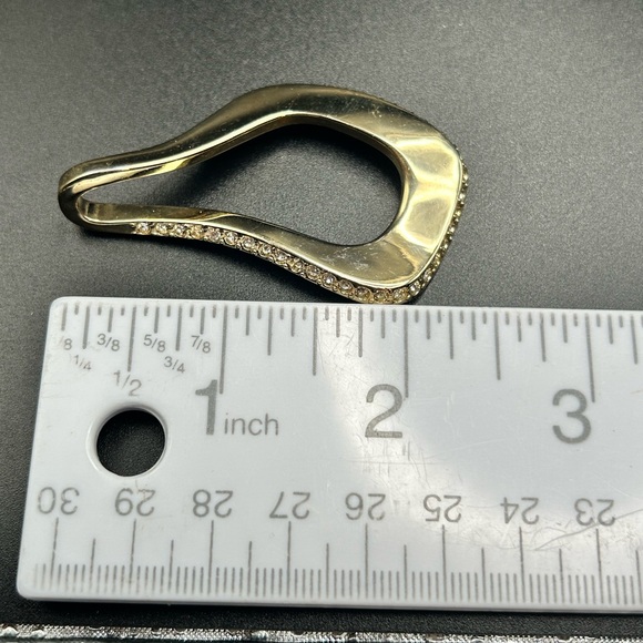 Robert Lee Morris RLM SoHo 2 1/2” Pendant Gold tone Rhinestones #J08 - Picture 6 of 6